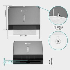 Paper Towel Dispenser Holder Wall Mount, Multifold/C Fold/Trifold Hand Towel …