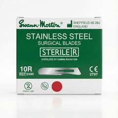 Swann-Morton 10R Surgical Blades 100-pack Stainless Steel Blade 0390 Authentic
