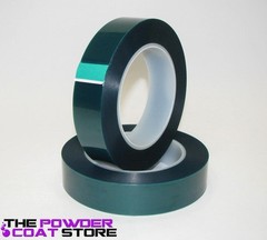 1 Inch x 72 yds – High Temperature Polyester Green Masking Tape for Powder Coat