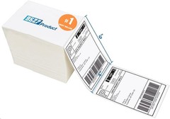 9527 Product Fanfold 4 x 6 Direct Thermal Labels 1 Stacks | 500 Labels, White