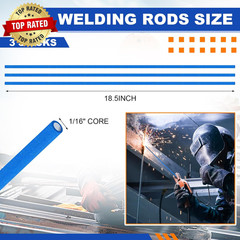 10 Pcs Sticks 45% Silver Brazing Rods AWS Bag Silver Alloy Brazing Rods 18″ Flux