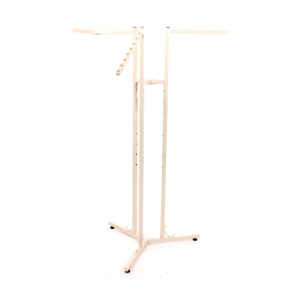 SSWBasics 3-Way Adjustable Clothing Display Rack – Sleek, Sturdy Boutique Ivory