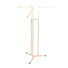 SSWBasics 3-Way Adjustable Clothing Display Rack – Sleek, Sturdy Boutique Ivory