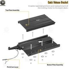 MKA-32 Quick Release Bracket for Minn Kota Ulterra, Terrova, PowerDrive & Dec…
