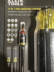 Klein Tools 32304 HVAC 14-in-1 Adjustable Screwdriver impact rated(533)