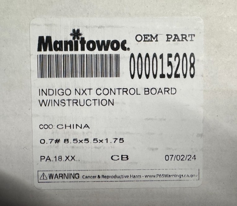 Manitowoc Ice Indigo Nxt Control Board W/Ins 000015208 – Genuine OEM Replacement