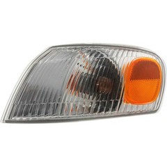 2pc Clear/Amber Corner Light Lens w/Bulb/Socket for Toyota Corolla