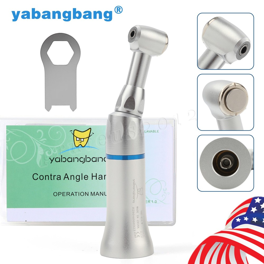 NSK Style Dental Slow Low Speed Contra Angle Handpiece Push Button E-Type Attach