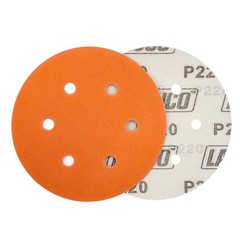 50 PCS 6 Inch 6 Hole Ceramic Sanding Discs P220 Grit, Hook and Loop Orbital