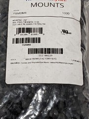 HellermannTyton Push-Button Cable Tie Mount, .25″ Hole Dia Pack of 1000 PBM0M4