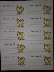 3 Sheets please deliver to address shipping labels (PDT) pen pal, mail