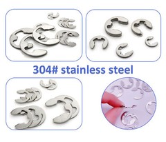 120Pcs 1.5 to 10mm Stainless Steel E Clips C Circlip Kit Retaining Ring Assorted