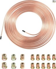 25 Ft. 3/16 Copper Nickel Brake Line, Rustproof Brake Line Tubing Color: Gold