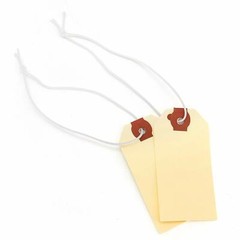 100 Pack Manila Shipping Tags with Elastic Rubber Bands Double Layer Reinforced
