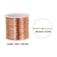 26 Gauge Jewelry Wire, 328 Feet/100M Pure Copper Jewelry Beading Wire Soft Me…