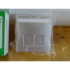 Mtn466660 Frame Artec for Double RJ45 Socket, Aluminum