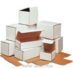 100 – 8 x 3 x 3 White Corrugated Shipping Mailer Packing Box Boxes