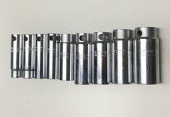 Herbrand 1/2” Drive 12 Pt Deep Sockets 1/2” To 1- 1/8” ~ 9 Pc. Set ~ Vintage USA