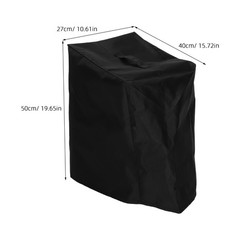 Paper Shredder Cover in Black Oxford Fabric with Design