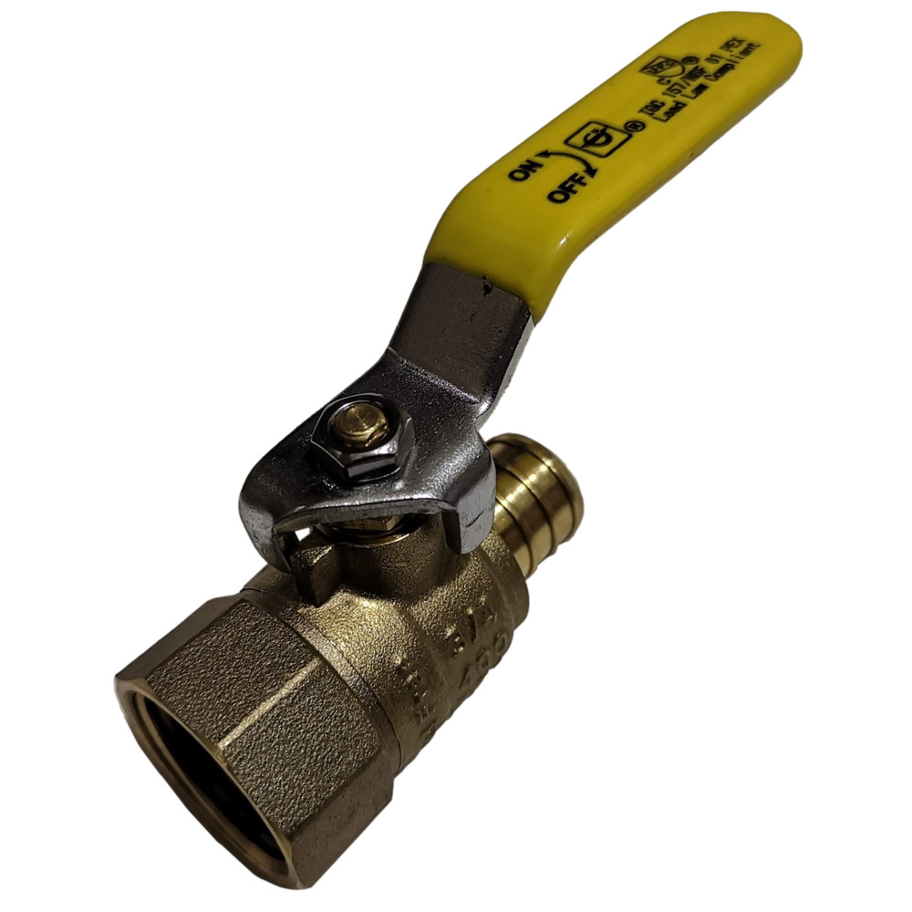 5 Pieces 3/4″ Pex Female Ball Valve, Pex B Crimp, Lead Free Brass, Full Port