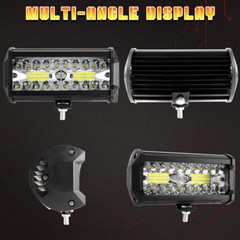 2x 7Inch 40000ML LED Work Light Bar Flood Spot Pod Offroad Fog Driving ATV Truck