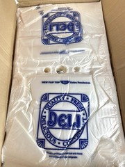 CASE OF 2000 Deli Saddle Pack Bags Extra Large HDPE Imprinted BLUE, 10 1/2” x 8”