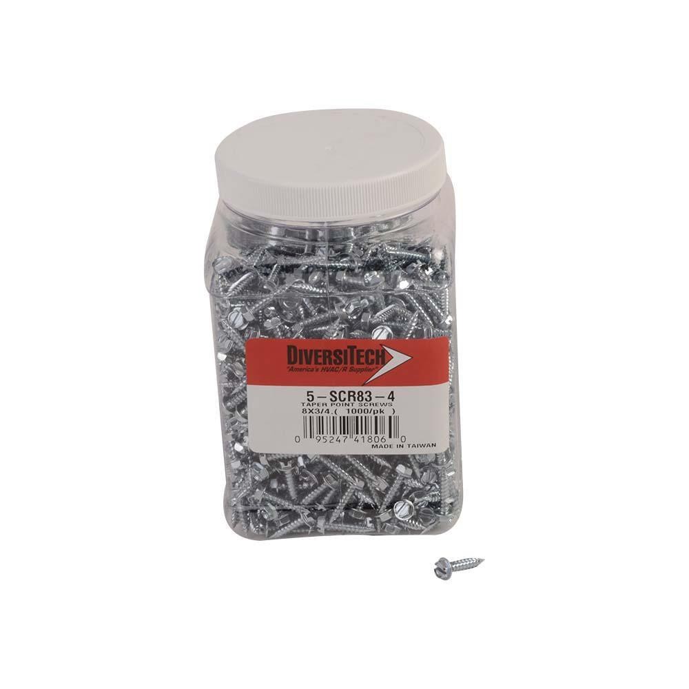 DiversiTech 5-SCR83-4 Screw 3/4″ Taper Point Heat-Treated Steel Hex Washer Head