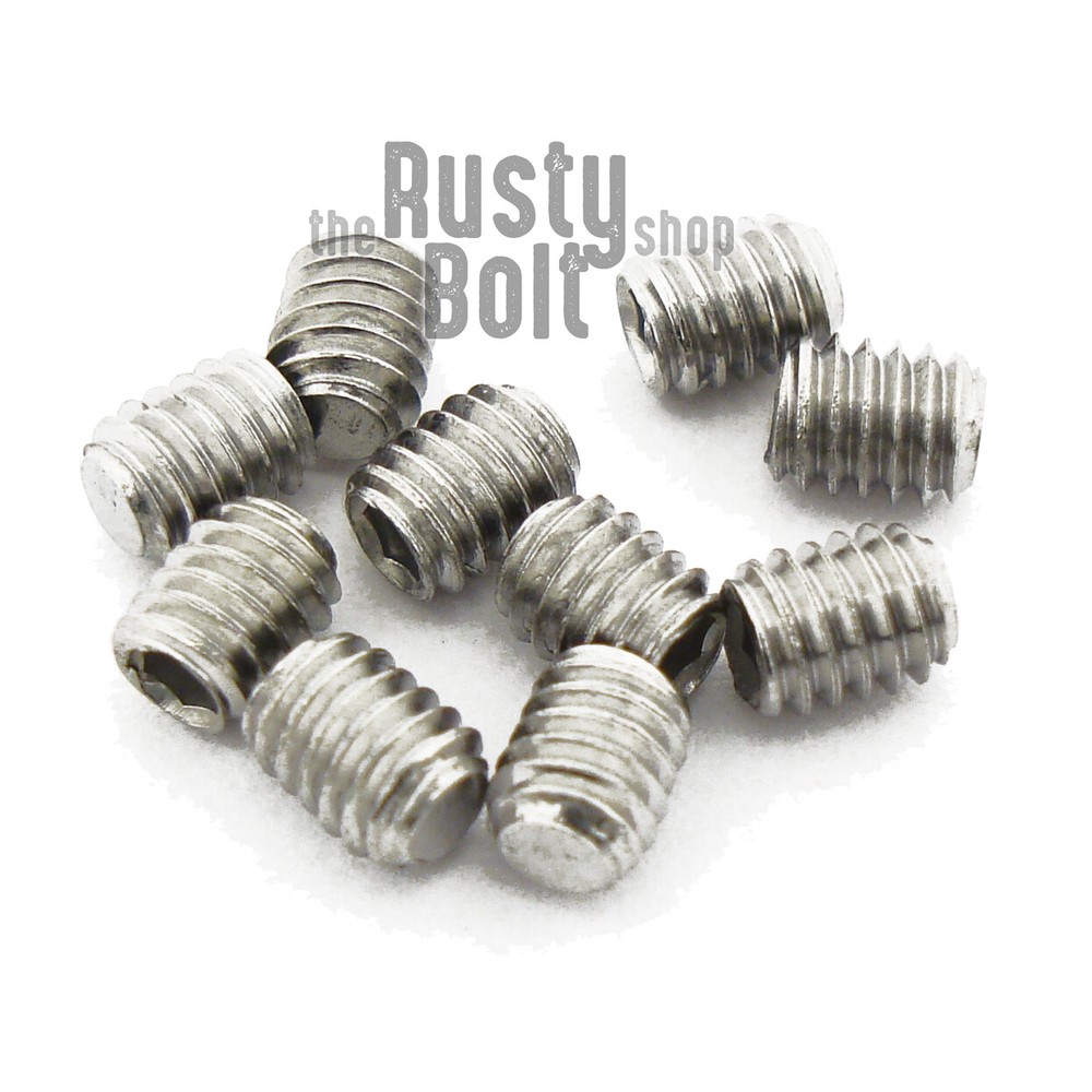 M2.5 x 3mm, Socket Set Screw Flat Point, A2 304 18-8 Stainless Steel