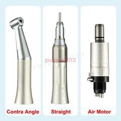 NSK Style Dental Low Speed Handpiece Straight Contra Angle Air Motor Kit 2/4Hole
