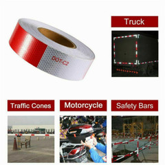 Conspicuity Tape DOT-C2 Approved Reflective Trailer Red White 2”x50’ -1 Roll US