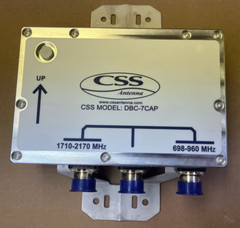 CSS ANTENNA MODEL DBC-7CAP DIPLEXER Combines 1710-2170 & 698-960 MHz – NEW
