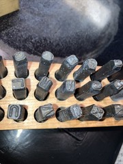 Vintage Young Brothers Steel Stamps Machine Made 3/16″ Letters Hand Stamps
