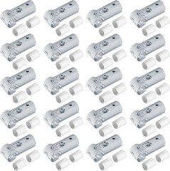 20 Sets 3/4″ EMT Conduit T Pipe Connector Tee Clamp Fittings with Shims