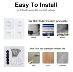 Peg Board, 4 Pack PLA Plastic Pegboard Panels, White Pegboards Wall Organizer