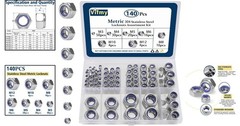 Heavy-Duty 140PCS Locknut Kit: Corrosion Resistant with Nylon Insert Technology