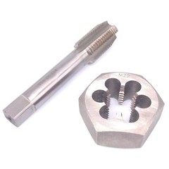 US Stock HSS M22 x 2.5mm Tap & 22×2.5mm Hexagon Die Metric Thread Right Hand Set
