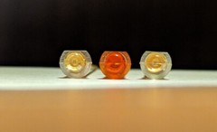 Rare Historic Western Electric LED s Collectible, Heavy GOLD leads NOS Round 3mm