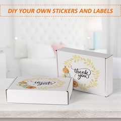 HORLIMER 9x6x2 inches Shipping Boxes Set of 50, White Corrugated Cardboard Bo…