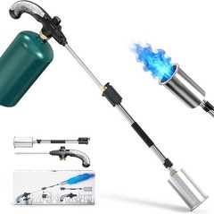Propane Torch Weed Burner, Adjustable Flame Thrower with Detachable Handle, Blow