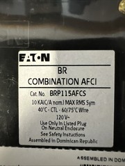 NEW Eaton 15 Amp 120-Volt AFCI Plug-on Neutral Circuit Breaker BRP115AFCS
