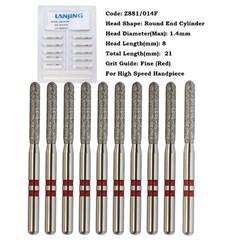 Zirconia Diamond Burs Egg Football 368 Ball Round End Taper 850 FG High Speed