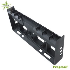 W Receiver Hitch & Spear Sleeves Skid Steer Heavy-Duty Pallet Fork Frame 4000lb