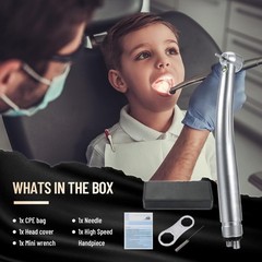 Sibodent E-generator Dental LED Fiber Optic High Speed Handpiece 4 Holes YBM