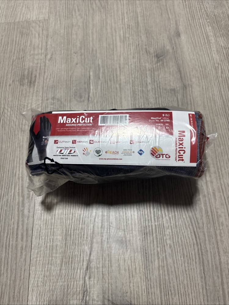 ATG MaxiCut Ultra 44-3745 Cut Resistant Gloves – Size 9 (L) – Dozen Pack (12)