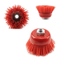 3″ Abrasive Filament Nylon Bristle Cup Brush, Sanding Scuffing, 5/8-11 Thread