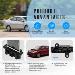 HVAC Blower Motor Resistor for 2012 2013 2014 2015 2016 2017 2018 2019 Nissan…