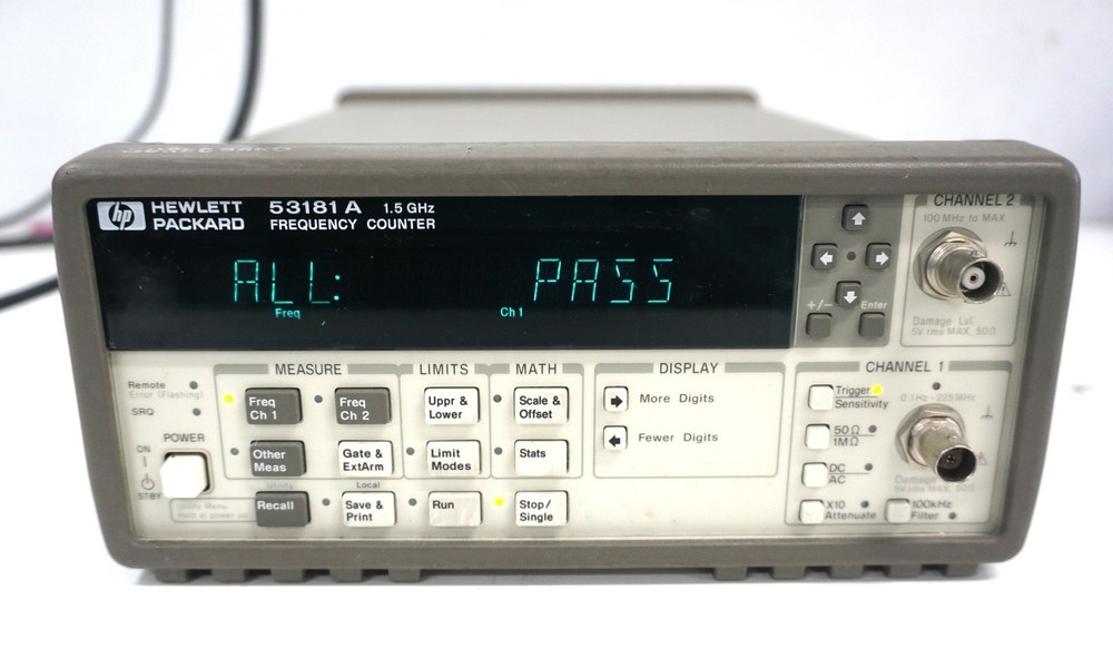 HP Hewlett Packard 53181A Frequency Counter – 1.5GHz – 225 MHz