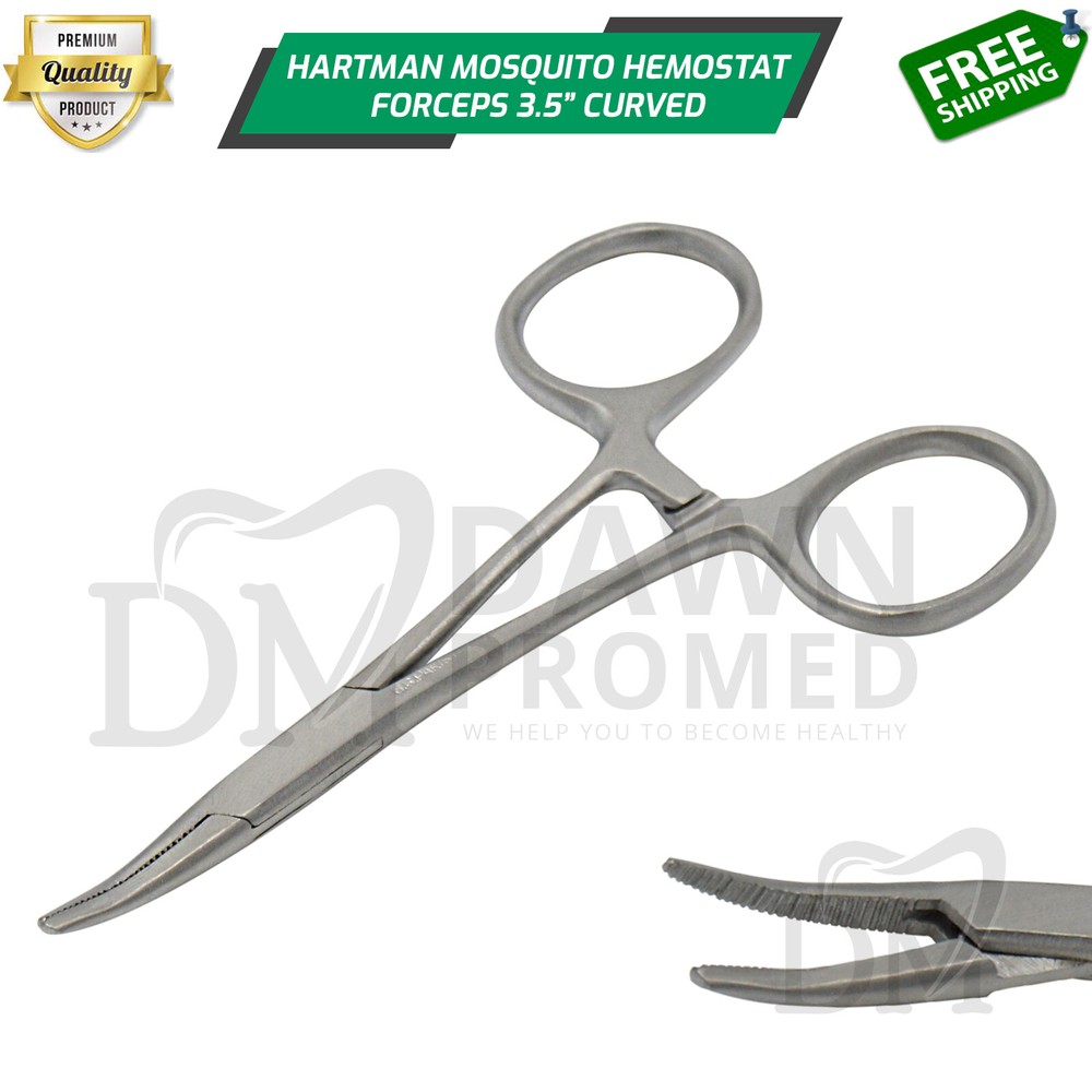 Fishing Hemostat Forceps 3.5″ Curved Mosquito Locking Clamps German Grade
