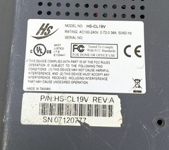 Hi Sharp HS-CL19V Computer Monitor AC100-240V, 0.72-0.38A, 50/60Hz
