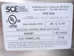 246626 New-No Box; SCE SCE-10086ELJSS Wall Mount Enclosure; SS; 10″ x 8″ x 6″